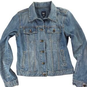 Gap 1969 | Light Blue, Lightly Distressed Jean Jacket | Size Medium